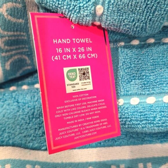 Juicy Couture Home Juicy Logo Textured Bath & Towel Set - Picture 10 of 10